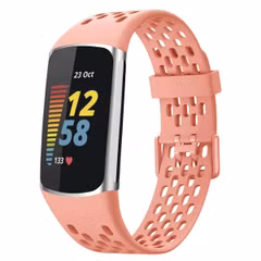 imoshion Siliconen sport bandje met gaatjes Fitbit Charge 5 / Charge 6 - Peach