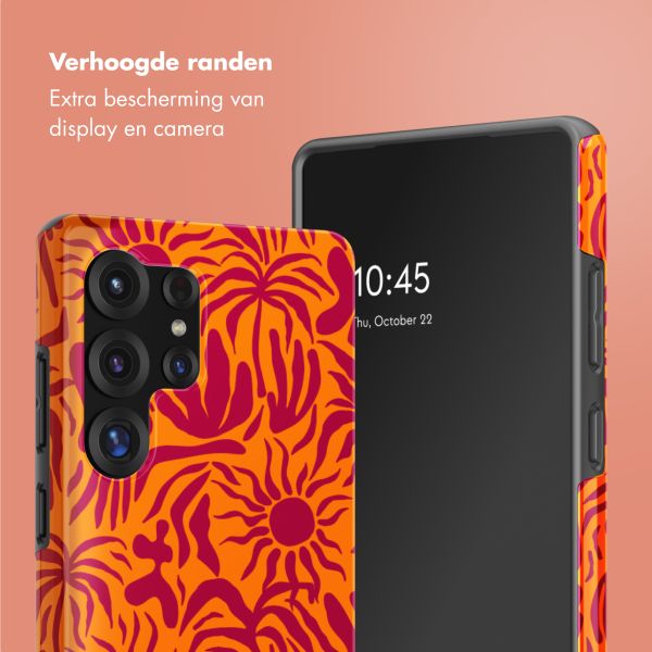 Selencia Vivid Tough Backcover Samsung Galaxy S25 Ultra - Tropical Vibes Apricot