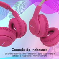 imoshion Draadloze Kinderkoptelefoon LED Light - Decibelbegrenzer - Met AUX kabel - Hot Pink