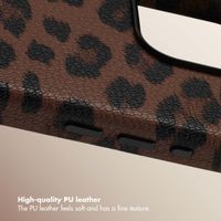 Selencia Sabi Back Cover Panther Print with MagSafe Apple iPhone 15 Pro - Mocha Brown