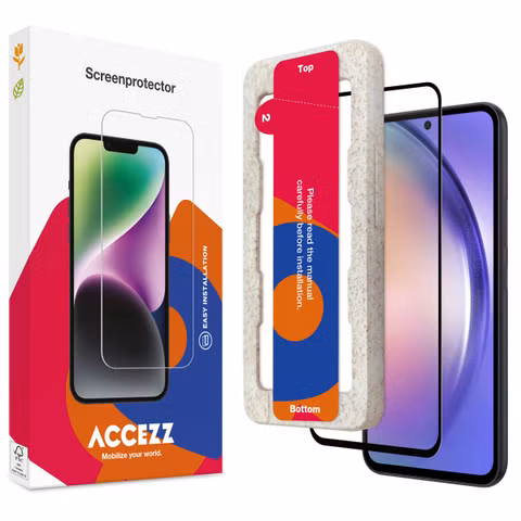 Accezz Gehard Glas Full Cover Screenprotector met applicator Samsung Galaxy A54 / S23 FE - Transparant