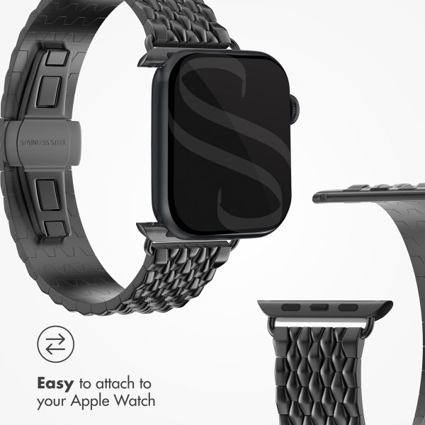 Selencia Steel Dragon Band Apple Watch | 38/40/41/42 mm - Black