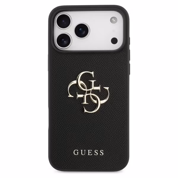 Guess Big 4G Logo Backcover Grained Apple iPhone 17 Pro Max - Zwart