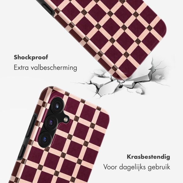 Selencia Vivid Backcover Samsung Galaxy S25 FE - Check This Burgundy