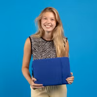 imoshion Laptop hoes 13 inch - Laptopsleeve met vak - Cobalt Blue