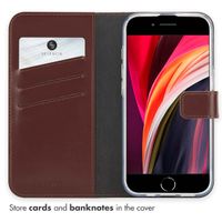 Selencia Genuine Leather Book Case Apple iPhone 17e / 16e - Brown