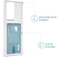 imoshion Softcase Backcover met pashouder Samsung Galaxy S21 Ultra - Transparant