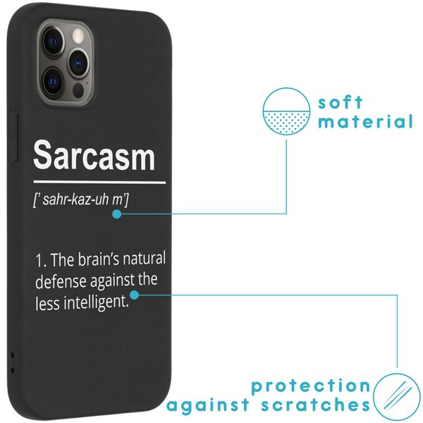 imoshion Design hoesje iPhone 12 (Pro) - Quote - Zwart