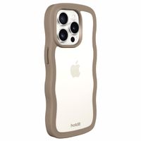 Holdit Wavy Case Apple iPhone 15 Pro Max - Mocha Brown / Transparent