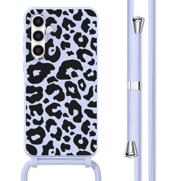 imoshion Siliconen design hoesje met koord Samsung Galaxy S23 FE - Animal Lila