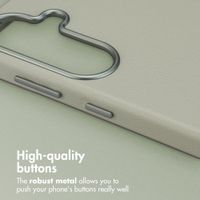 Accezz Leather Back Cover with MagSafe Samsung Galaxy S26 - Light Grey