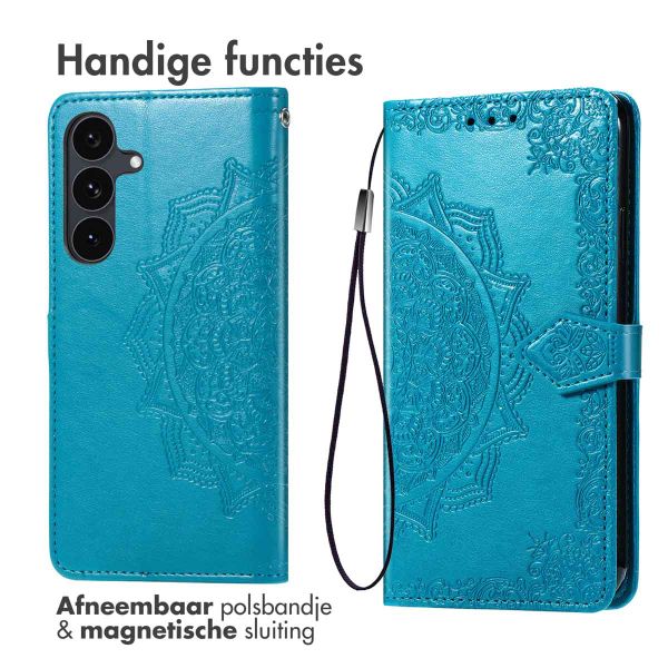 imoshion Mandala Bookcase Samsung Galaxy S25 FE - Turquoise