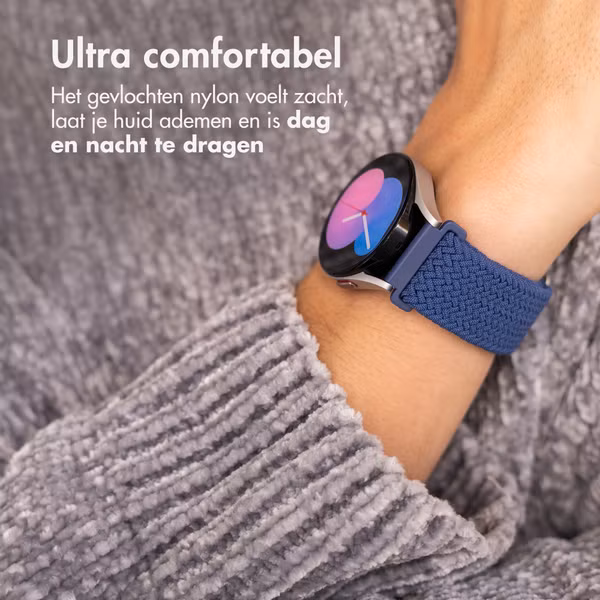 imoshion Nylon geweven bandje Samsung Galaxy Watch 7 40/44 mm - Donkerblauw