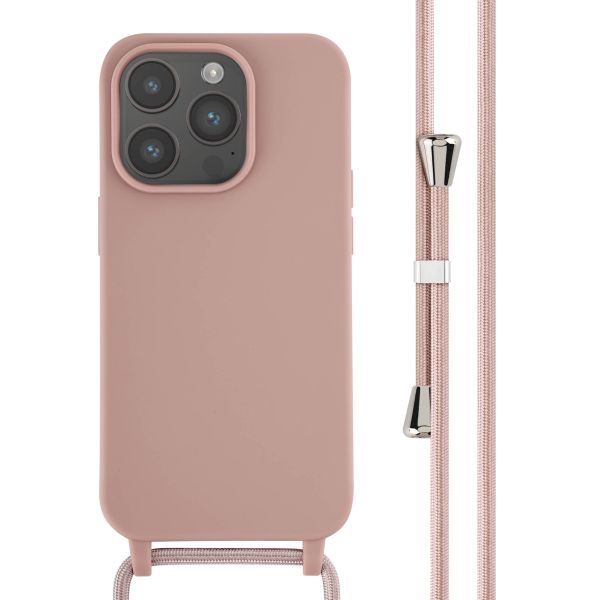 imoshion Siliconen hoesje met koord iPhone 14 Pro - Sand Pink