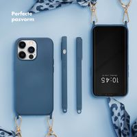Selencia Backcover met luxe polskoord Apple iPhone 13 Pro - Blauw