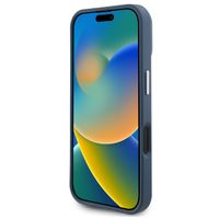 Guess Grained Triangle Case MagSafe Apple iPhone 16 - Blue