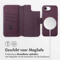 Accezz Leather Bookcase 2-in-1 met MagSafe Apple iPhone 16e - Heath Purple
