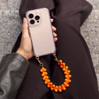 Selencia Transparent Case with Hooks + Lova Wrist Strap Apple iPhone 17 Pro Max - Orange