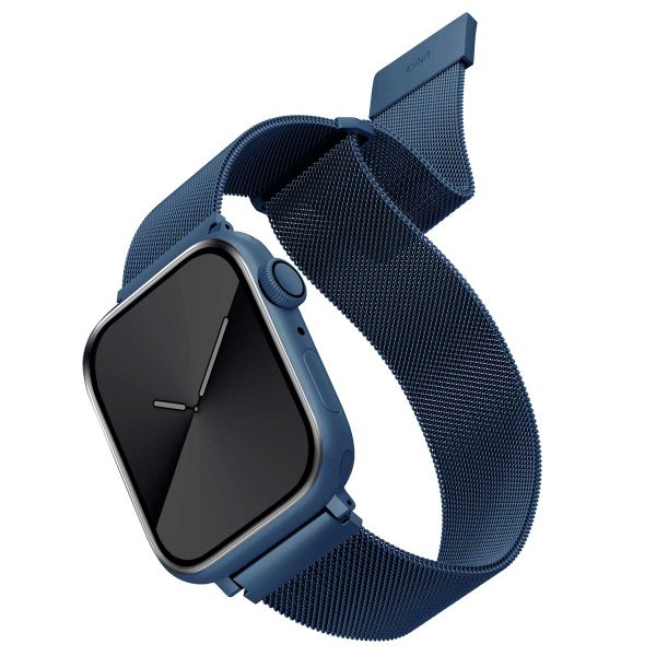 Uniq Dante Mesh Milanese stalen bandje Apple Watch Series 1 t/m 10 / SE / Ultra (2) (44/45/46/49 mm) - Cobalt Blue