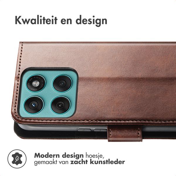imoshion Luxe Bookcase Motorola Edge 60 Fusion - Donkerbruin