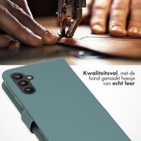 Selencia Echt Leren Bookcase Samsung Galaxy A34 (5G) - Lichtblauw