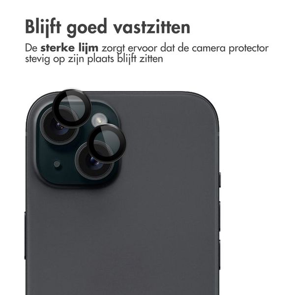 imoshion 2 Pack Camera lens protector Apple iPhone 15 / 15 Plus - Black