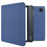 imoshion Canvas Sleepcover Bookcase met stand Kobo Libra H2O - Donkerblauw