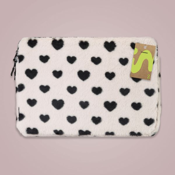 imoshion Fluffy Laptop hoes 13-14 inch - Laptopsleeve - Hearts