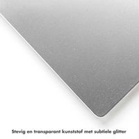 Selencia Glitter Cover voor de Apple MacBook Neo 13 inch (2026) A18 - Transparant