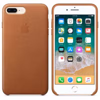 Apple Leather Backcover Apple iPhone 8 Plus / 7 Plus - Saddle Brown
