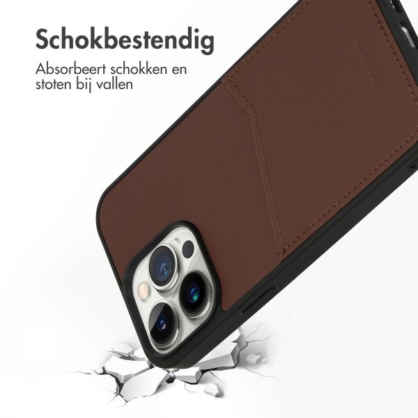 Accezz Premium Leather Card Slot Backcover iPhone 14 Pro Max - Bruin