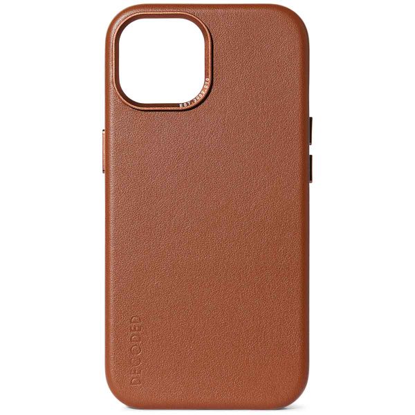 Decoded Leather Backcover MagSafe iPhone 15 - Tan