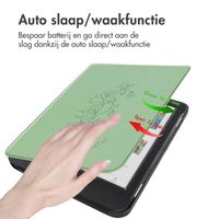 imoshion Design Slim Hard Case Bookcase Kobo Clara Colour / BW - Floral Green