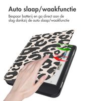 imoshion Design Slim Hard Case Bookcase Kobo Clara Colour / BW - Leopard