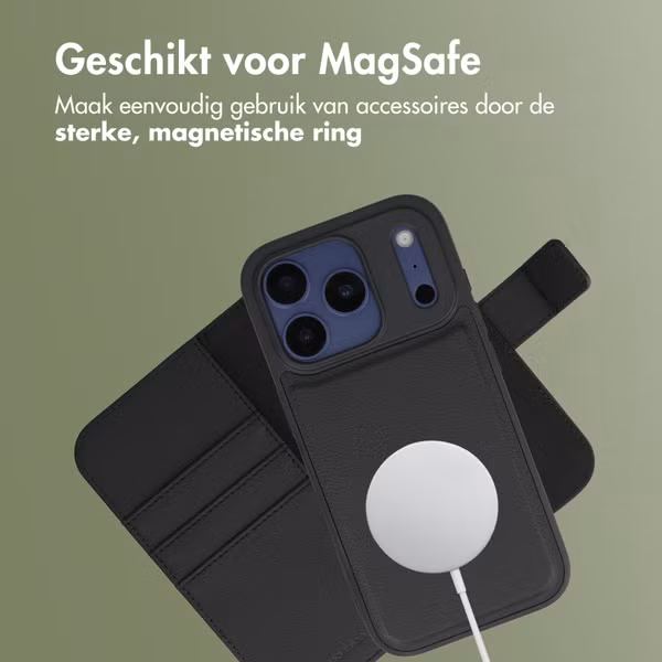 imoshion Uitneembare 2-in-1 Luxe Bookcase Apple iPhone 17 Pro - Zwart
