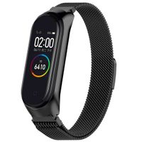 imoshion Milanees magnetisch bandje Xiaomi Mi Band 3 / 4 - Zwart