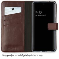 Selencia Echt Leren Bookcase Samsung Galaxy A53 - Bruin