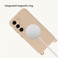 Selencia Rivièra MagSafe Case with detachable hooks Samsung Galaxy S23 - Milky Latte