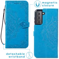 imoshion Mandala Bookcase Samsung Galaxy S22 - Turquoise