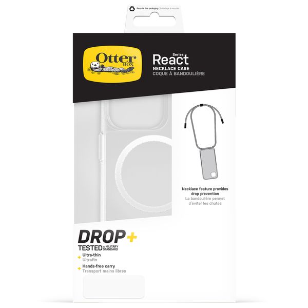 OtterBox React Necklace MagSafe iPhone 15 Pro - Transparant