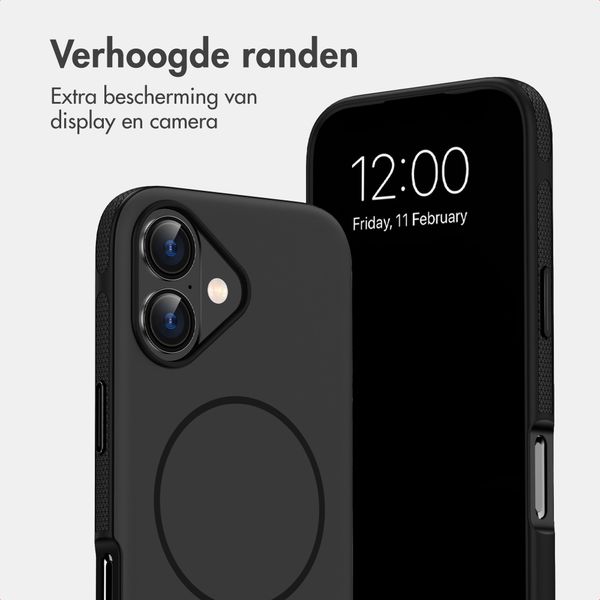 imoshion Color Backcover met Thin MagSafe Ring Apple iPhone 16 - Zwart