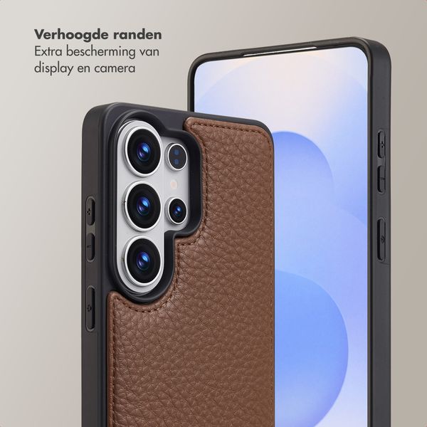 Selencia Nova Telefoonhoes met Koord en Pashouder Samsung Galaxy S26 Ultra - Mocha Brown