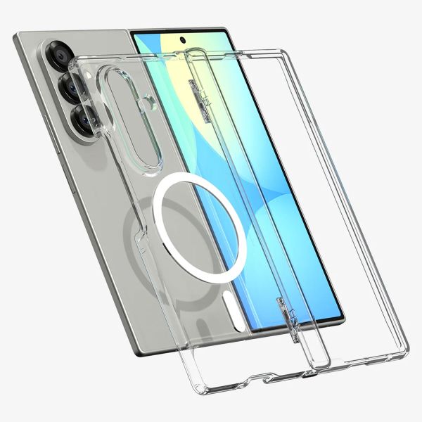 Spigen Ultra Hybrid Pro MagFit Backcover Samsung Galaxy Z Fold 7 - Clear / White