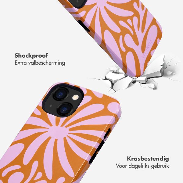 Selencia Vivid Tough Backcover iPhone 13 - Modern Bloom Pink