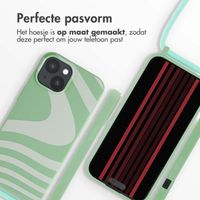 imoshion Siliconen design hoesje met koord Apple iPhone 15 - Retro Green