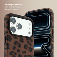 Selencia Sabi Backcover Panterprint met MagSafe Apple iPhone 17 Pro Max - Mocha Brown