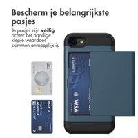 imoshion Backcover met pasjeshouder iPhone SE (2022 / 2020) / 8 / 7 - Donkerblauw