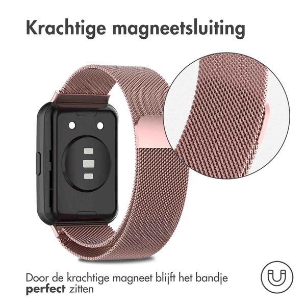 imoshion Milanees magnetisch bandje Huawei Watch Fit 2 - Roze