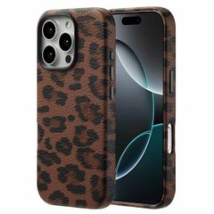 Selencia Sabi Case Panther Print with MagSafe Apple iPhone 16 Pro - Mocha Brown