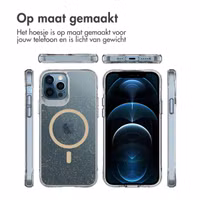 imoshion Clear Glitter Backcover met MagSafe Apple iPhone 12 (Pro) - Goud